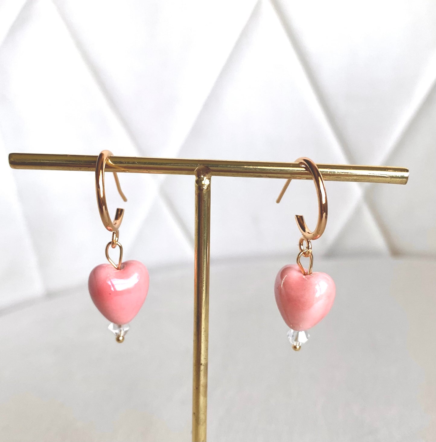 Argollas Glossy Hearts - Blush