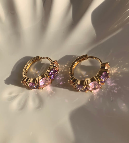 Lilac mini hoops